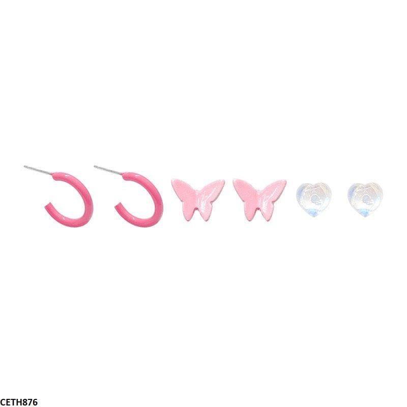 Pink Hoops Earrings -Delicate hoop design | the jewelrylink.store
