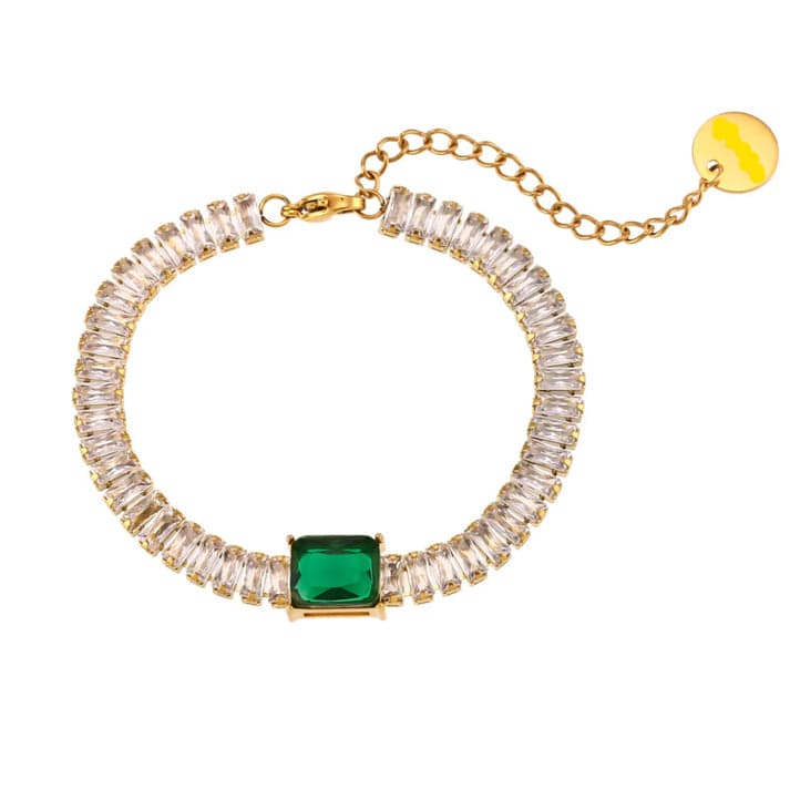 Adjustable Fashion Bracelet -Emerlad green | thejewelrylink.store