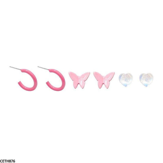 Pink Hoops Earrings -Delicate hoop design | the jewelrylink.store