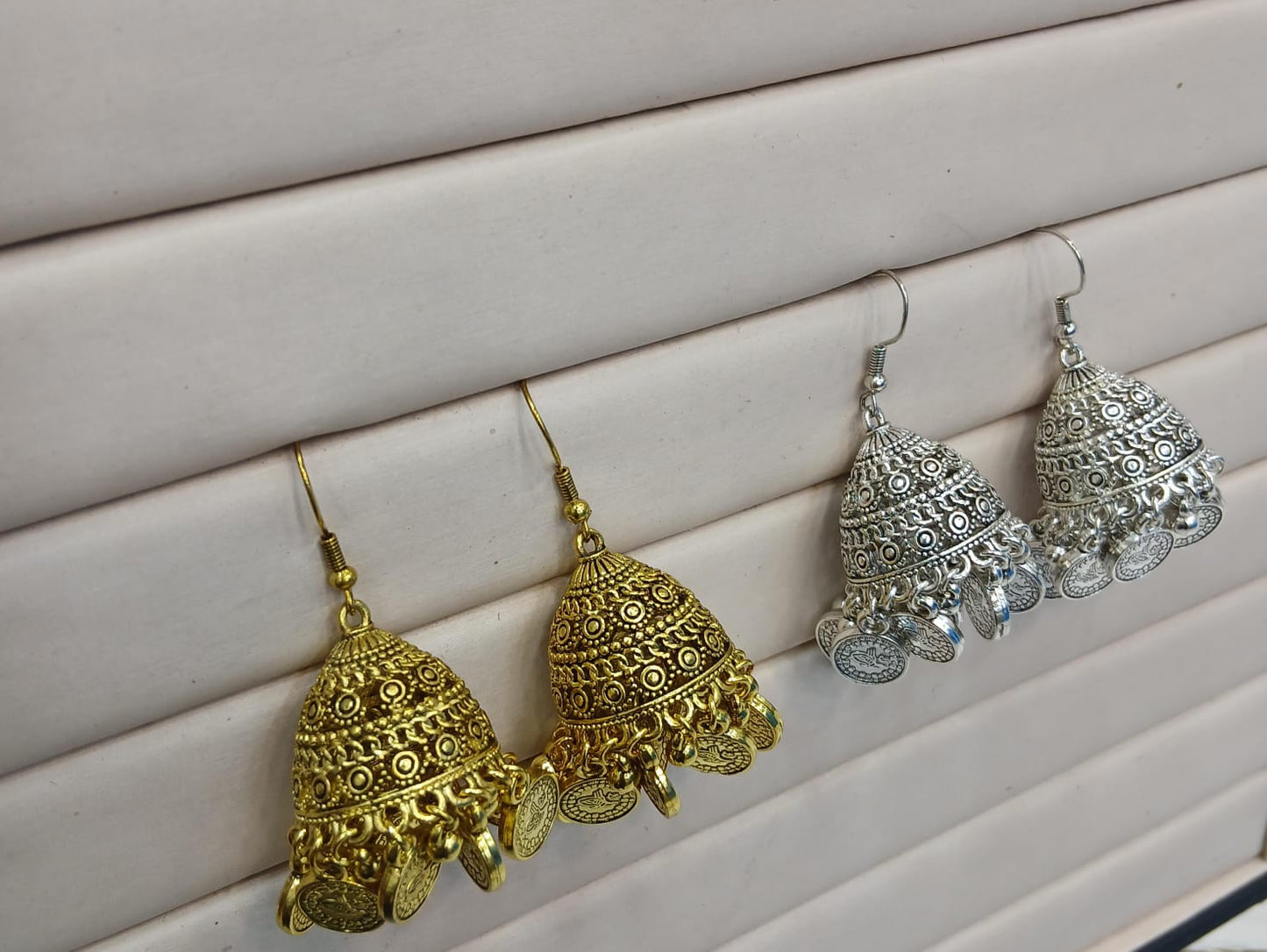 Traditional Jhumkis Earrings | Gold plated bell shaped | thejewelrylink.store